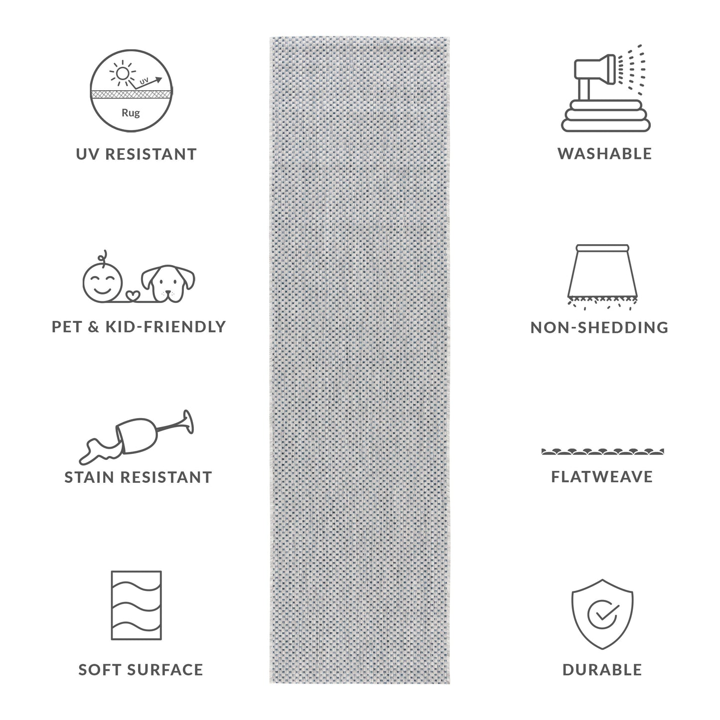 Tapis de patio/jardin imperméable SAFAVIEH Courtyard Begajeta pour intérieur/extérieur.