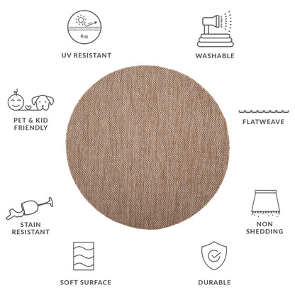 Tapis de patio/jardin imperméable SAFAVIEH Courtyard Begajeta pour intérieur/extérieur.