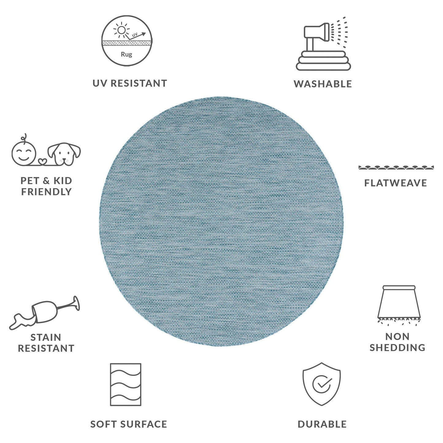 Tapis de patio/jardin imperméable SAFAVIEH Courtyard Begajeta pour intérieur/extérieur.