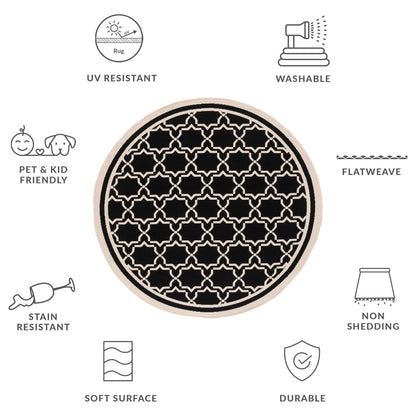 Tapis de jardin imperméable SAFAVIEH Courtyard Gulsin pour intérieur/extérieur