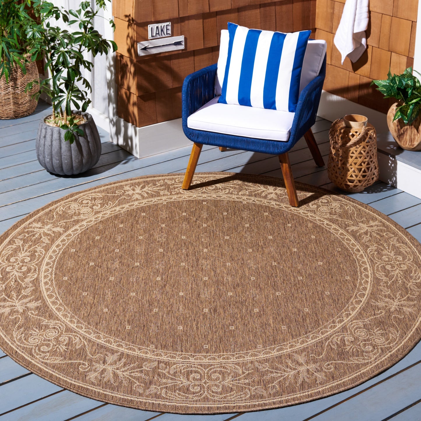 Tapis de jardin imperméable SAFAVIEH Courtyard Hendrina pour intérieur/extérieur