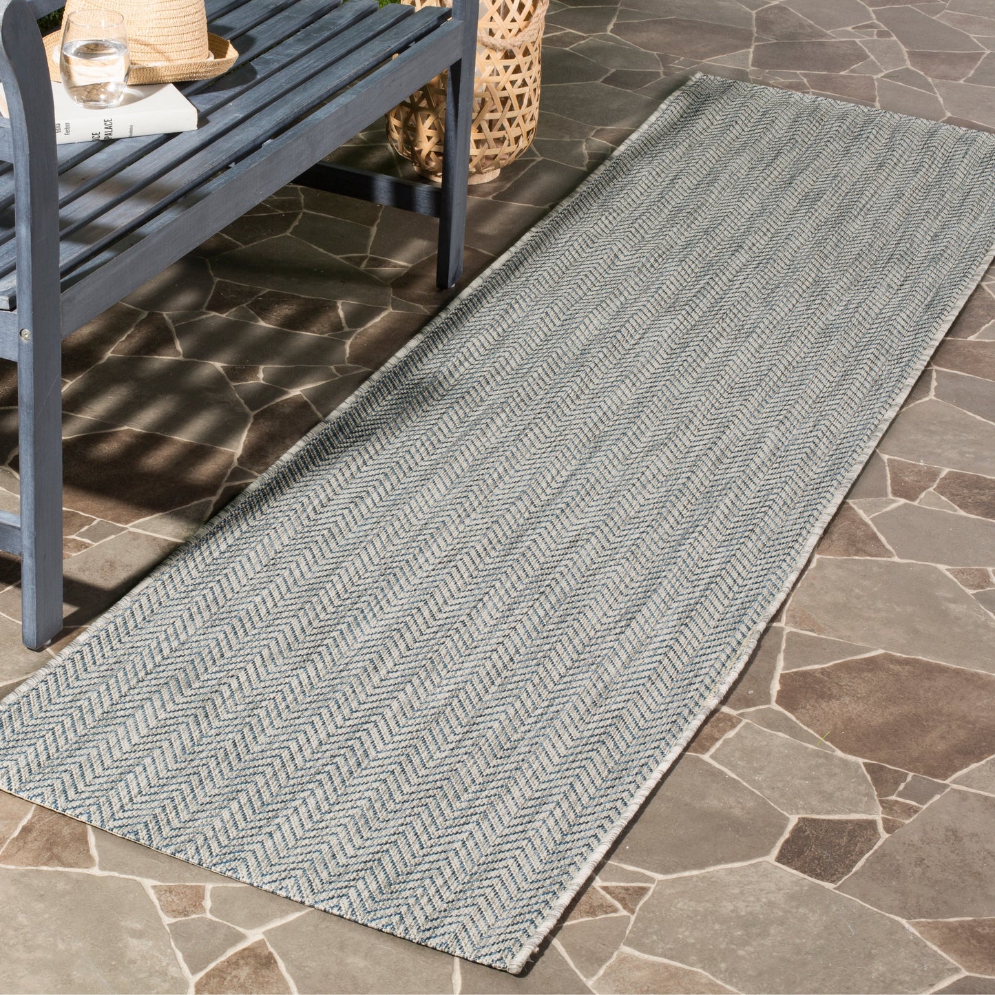Tapis de jardin imperméable SAFAVIEH Courtyard Ilmur pour intérieur/extérieur