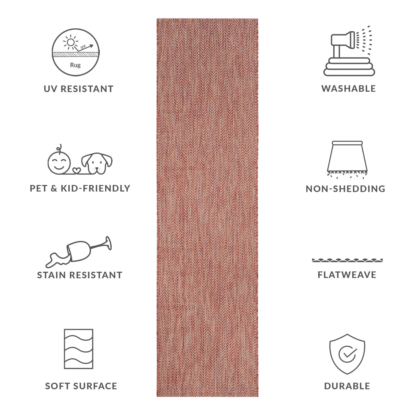 Tapis de jardin imperméable SAFAVIEH Courtyard Ilmur pour intérieur/extérieur