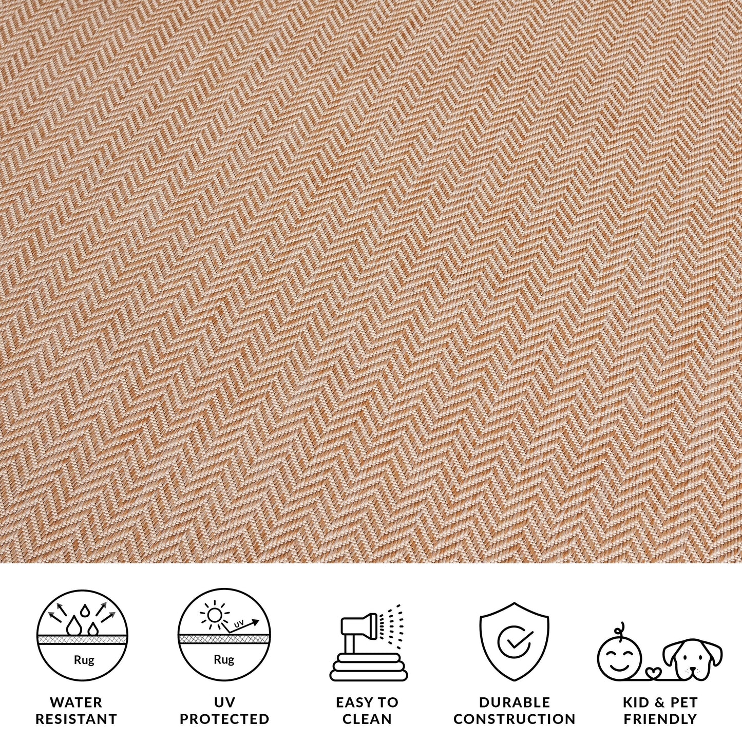 Tapis de jardin imperméable SAFAVIEH Courtyard Ilmur pour intérieur/extérieur