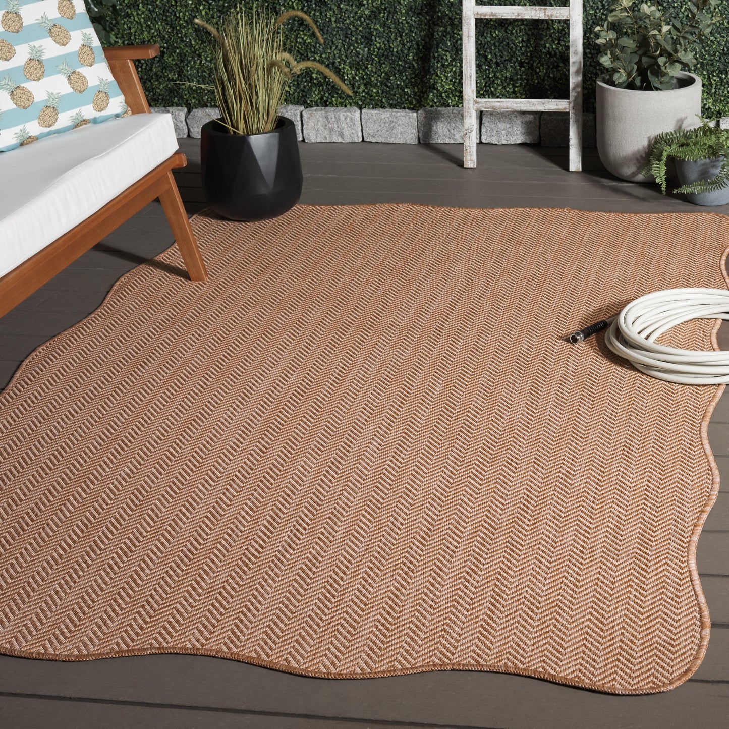 Tapis de jardin imperméable SAFAVIEH Courtyard Ilmur pour intérieur/extérieur