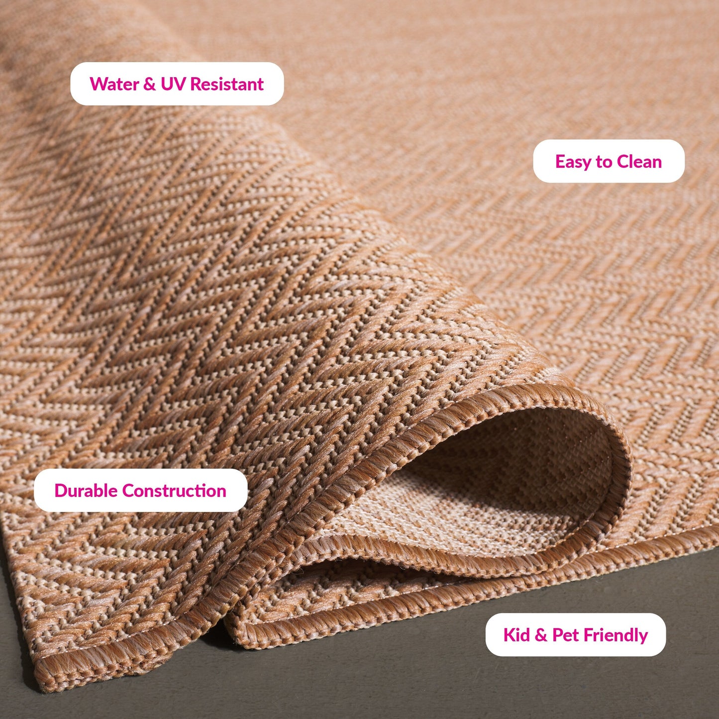 Tapis de jardin imperméable SAFAVIEH Courtyard Ilmur pour intérieur/extérieur