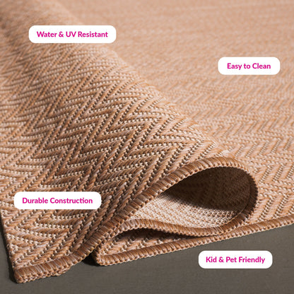 Tapis de jardin imperméable SAFAVIEH Courtyard Ilmur pour intérieur/extérieur