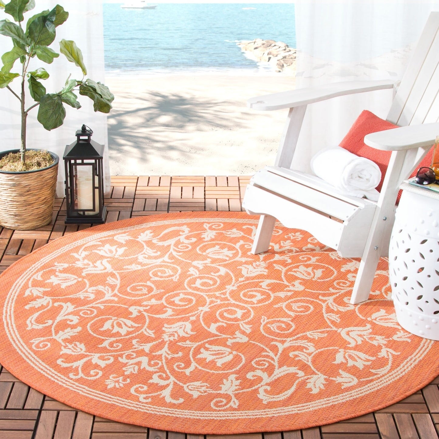 Tapis de jardin/terrasse imperméable SAFAVIEH Courtyard Miljeta