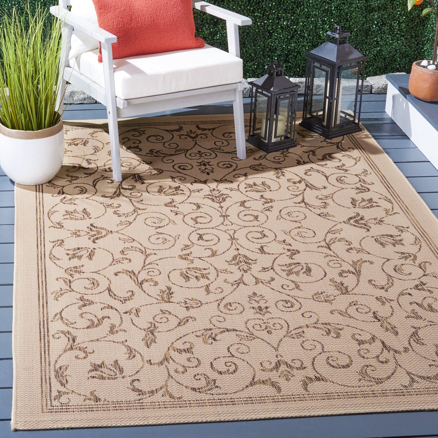 Tapis de jardin/terrasse imperméable SAFAVIEH Courtyard Miljeta