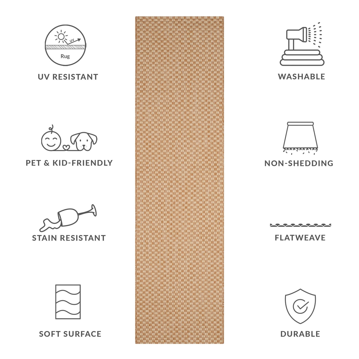 Tapis de jardin imperméable SAFAVIEH Courtyard Ragini pour intérieur/extérieur