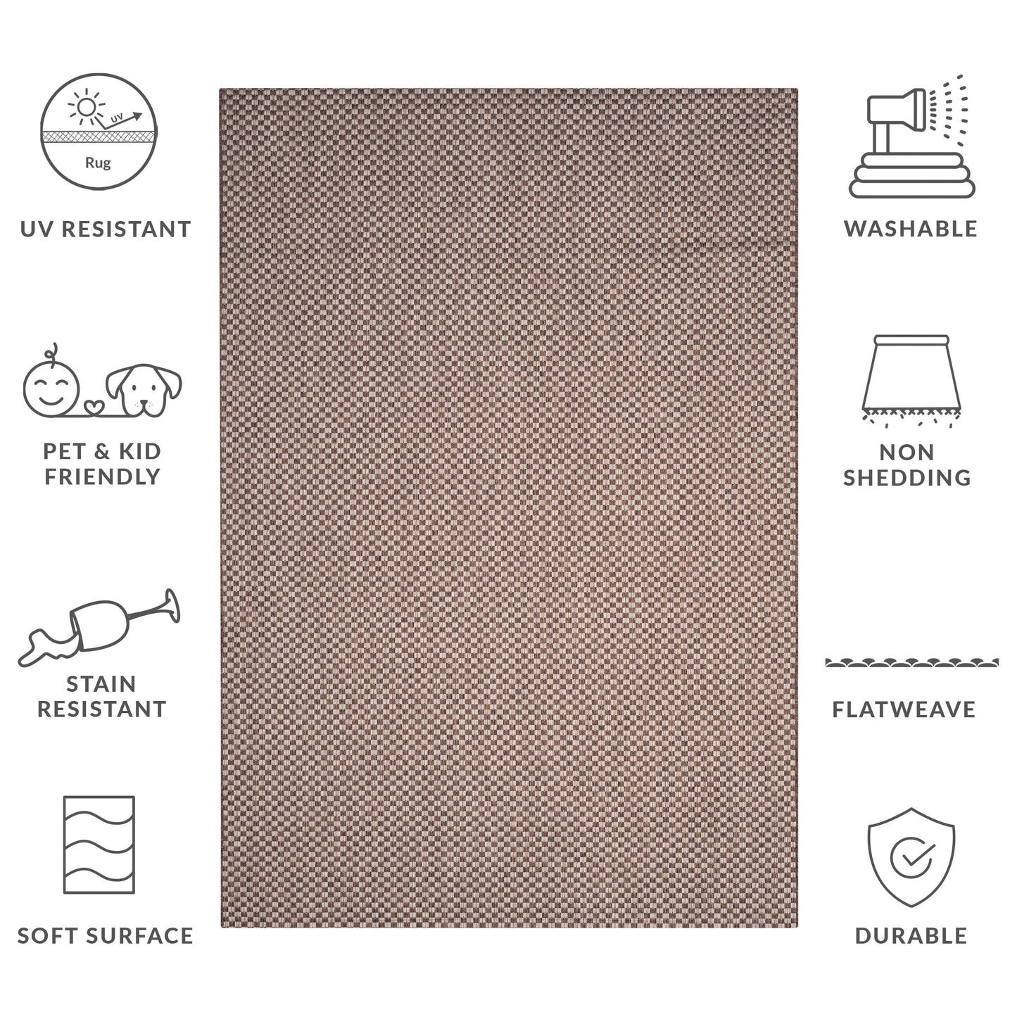 Tapis de jardin imperméable SAFAVIEH Courtyard Ragini pour intérieur/extérieur