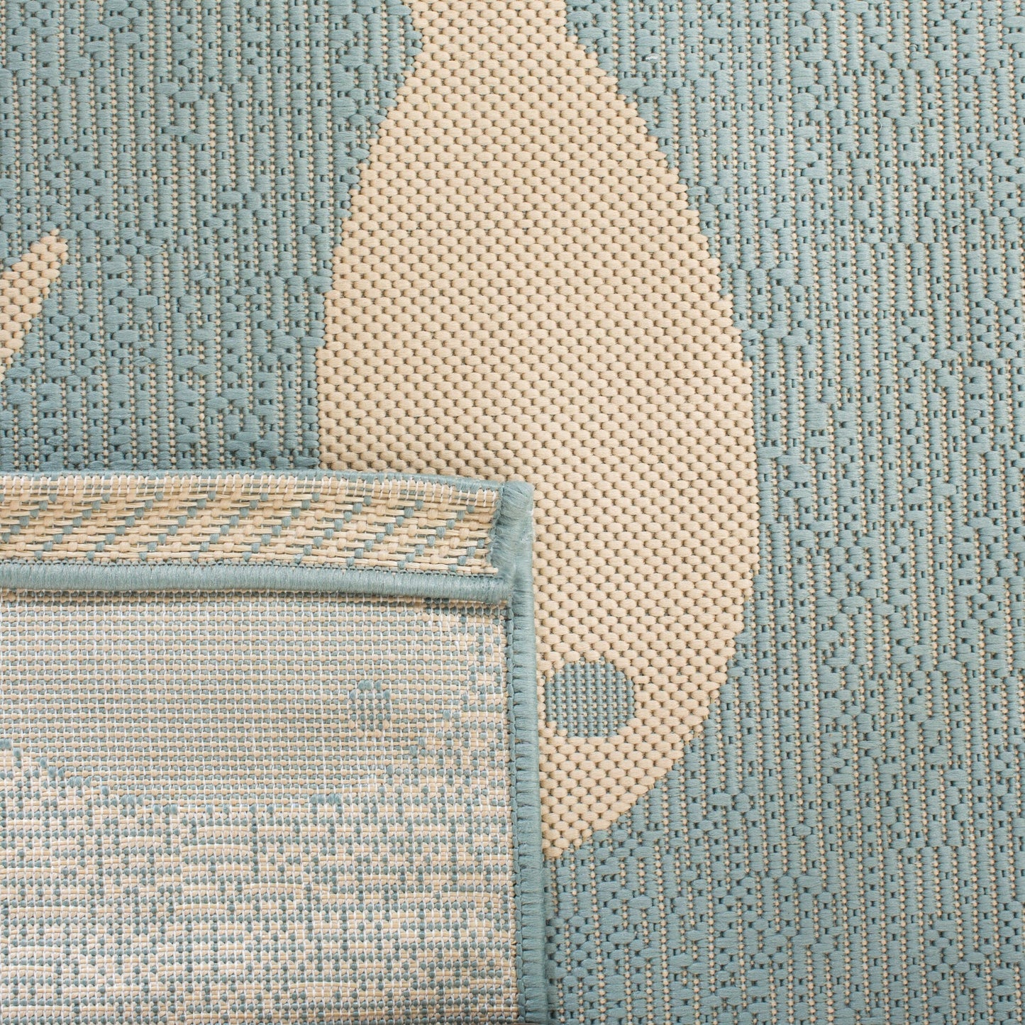 Tapis de jardin SAFAVIEH Courtyard Ragne imperméable pour intérieur/extérieur, terrasse ou jardin