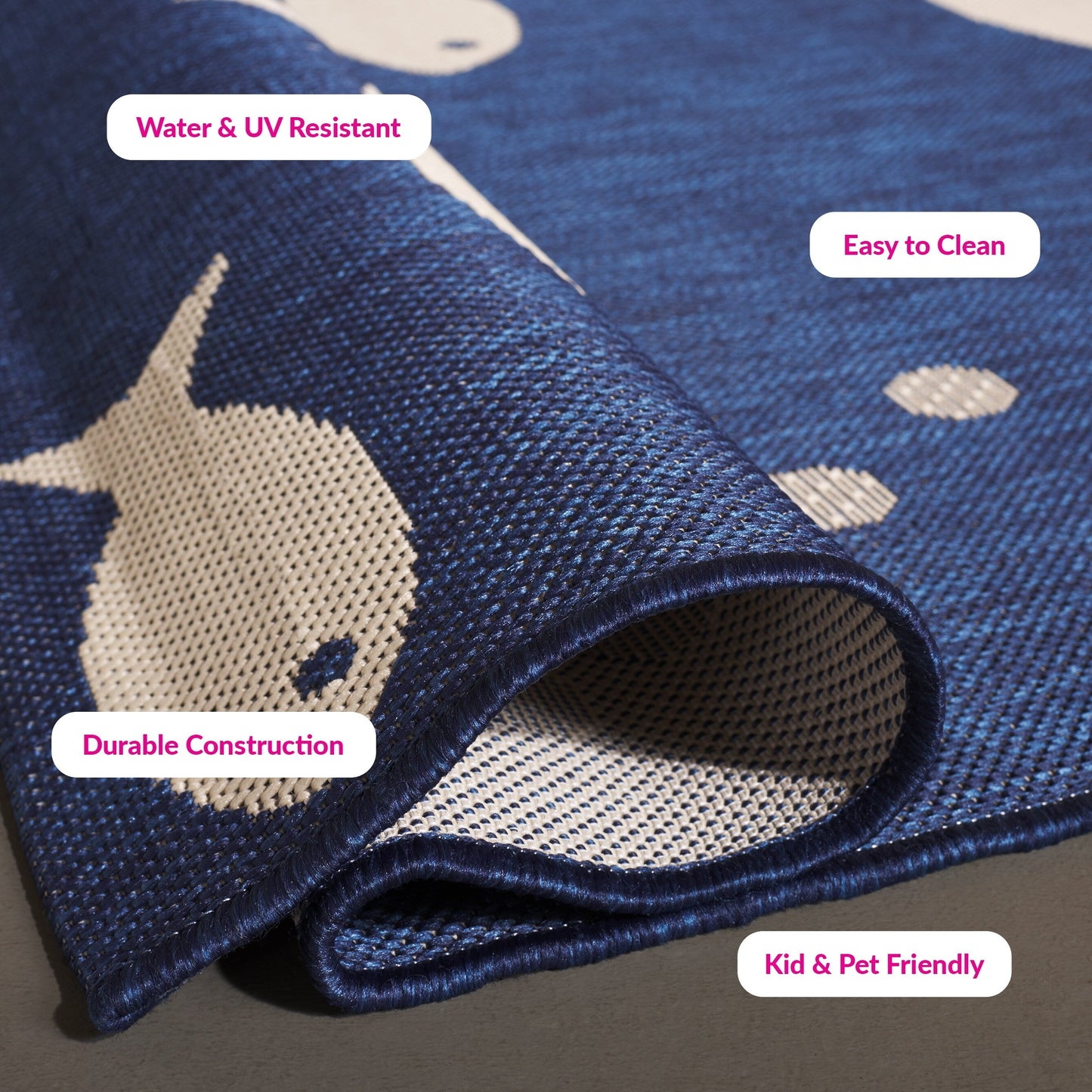 Tapis de jardin SAFAVIEH Courtyard Ragne imperméable pour intérieur/extérieur, terrasse ou jardin