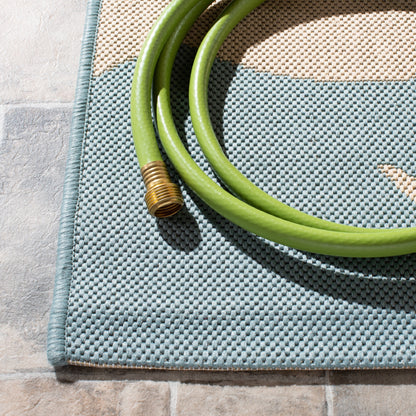 Tapis de jardin SAFAVIEH Courtyard Ragne imperméable pour intérieur/extérieur, terrasse ou jardin