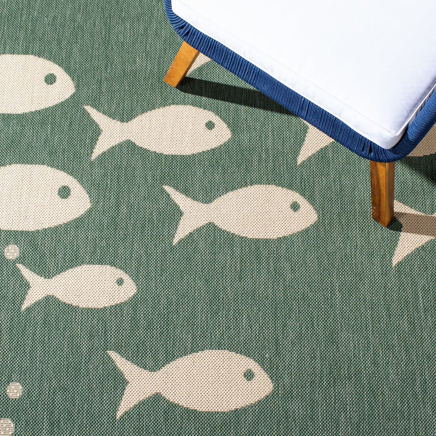 Tapis de jardin SAFAVIEH Courtyard Ragne imperméable pour intérieur/extérieur, terrasse ou jardin