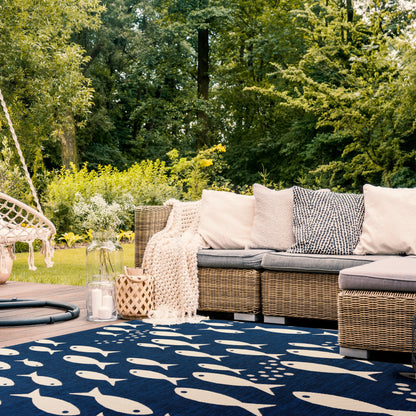 Tapis de jardin SAFAVIEH Courtyard Ragne imperméable pour intérieur/extérieur, terrasse ou jardin