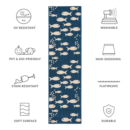 Tapis de jardin SAFAVIEH Courtyard Ragne imperméable pour intérieur/extérieur, terrasse ou jardin