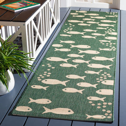 Tapis de jardin SAFAVIEH Courtyard Ragne imperméable pour intérieur/extérieur, terrasse ou jardin