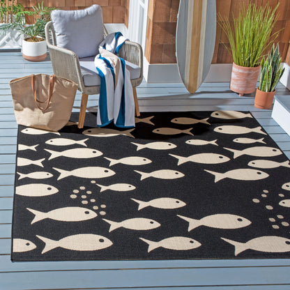 Tapis de jardin SAFAVIEH Courtyard Ragne imperméable pour intérieur/extérieur, terrasse ou jardin