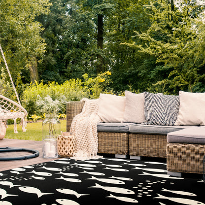 Tapis de jardin SAFAVIEH Courtyard Ragne imperméable pour intérieur/extérieur, terrasse ou jardin