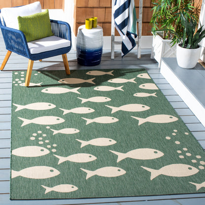 Tapis de jardin SAFAVIEH Courtyard Ragne imperméable pour intérieur/extérieur, terrasse ou jardin