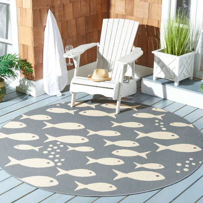 Tapis de jardin SAFAVIEH Courtyard Ragne imperméable pour intérieur/extérieur, terrasse ou jardin