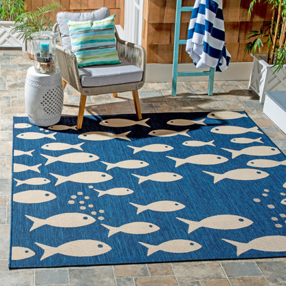 Tapis de jardin SAFAVIEH Courtyard Ragne imperméable pour intérieur/extérieur, terrasse ou jardin