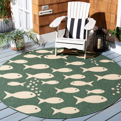 Tapis de jardin SAFAVIEH Courtyard Ragne imperméable pour intérieur/extérieur, terrasse ou jardin