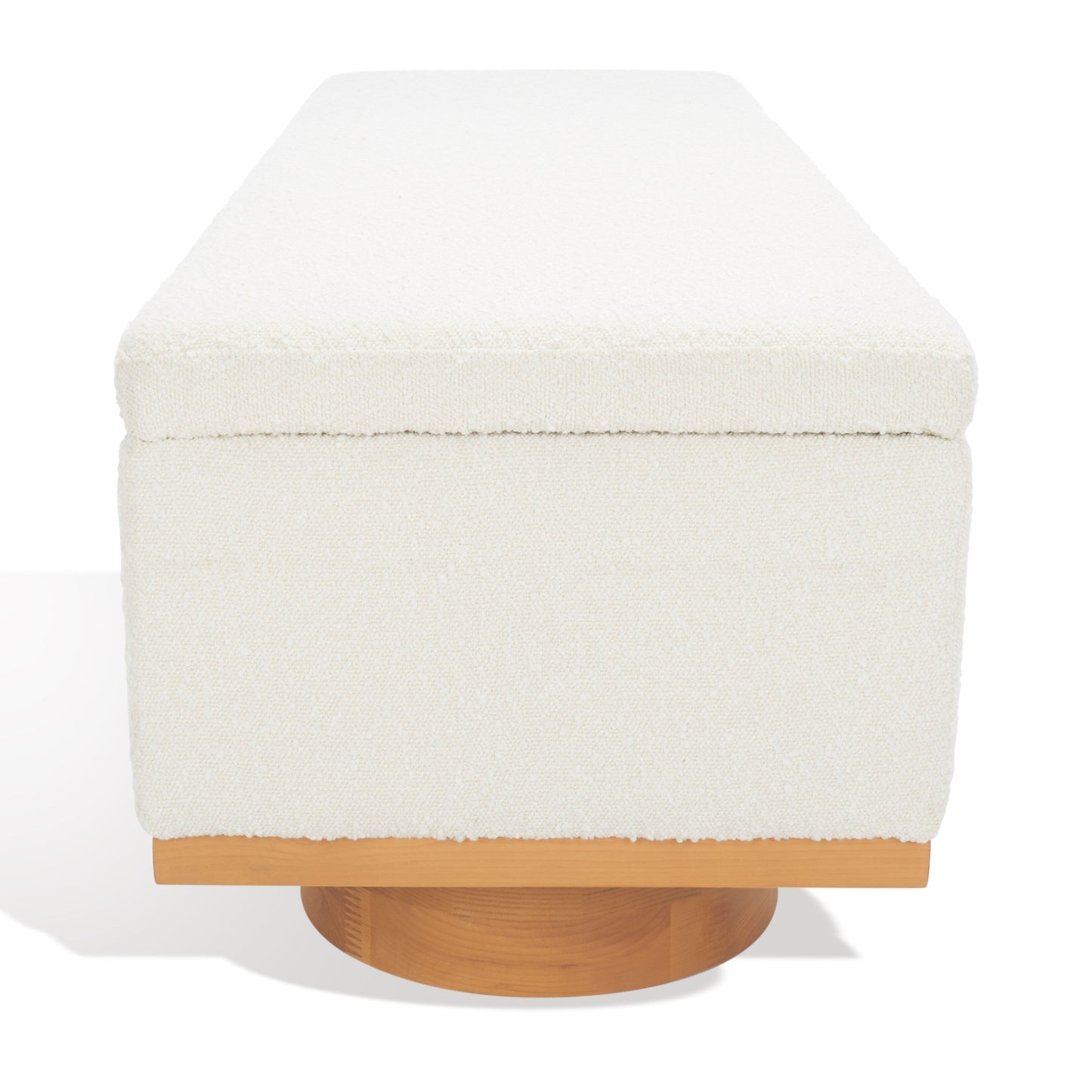 Banc de rangement SAFAVIEH Couture Sunneva Boucle - 155 cm L x 51 cm P x 48 cm H