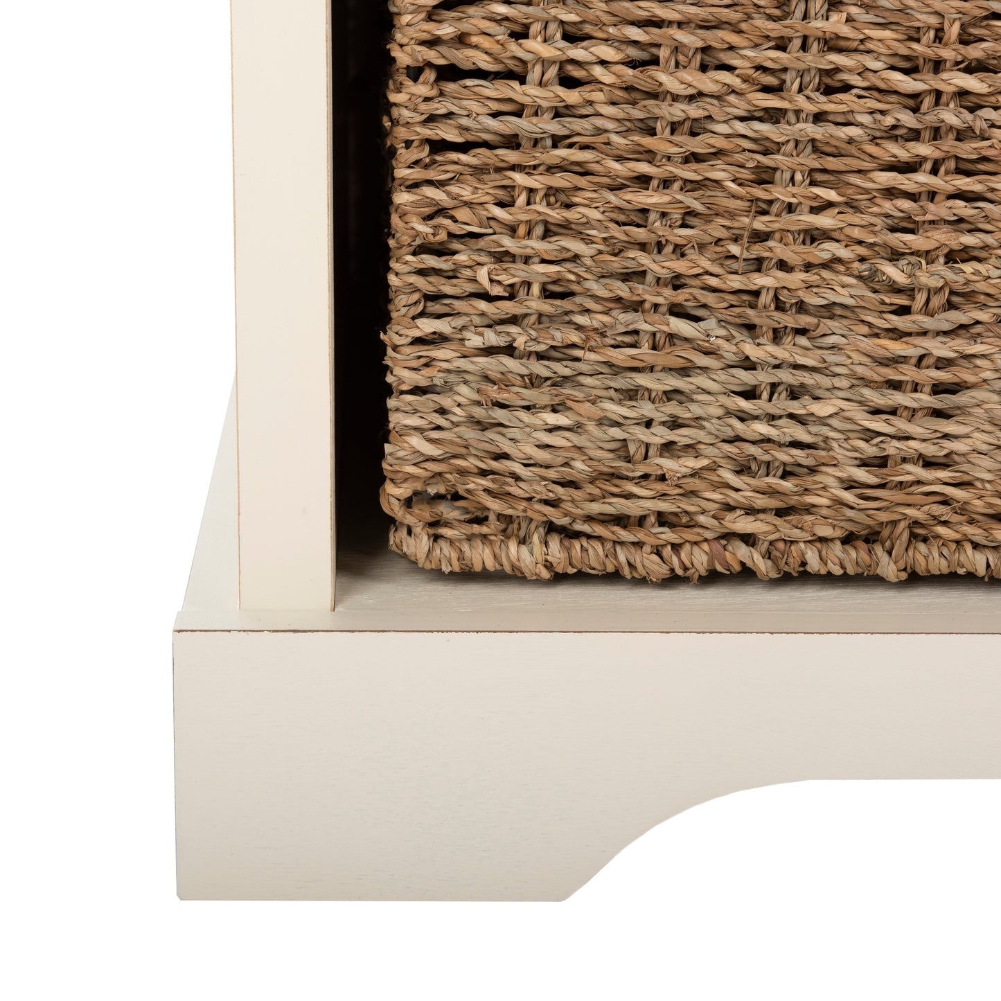 Banc de rangement SAFAVIEH Eola Gris/Blanc - 47 x 16,1 x 19,9 cm - 47 cm L x 16 cm P x 20 cm H