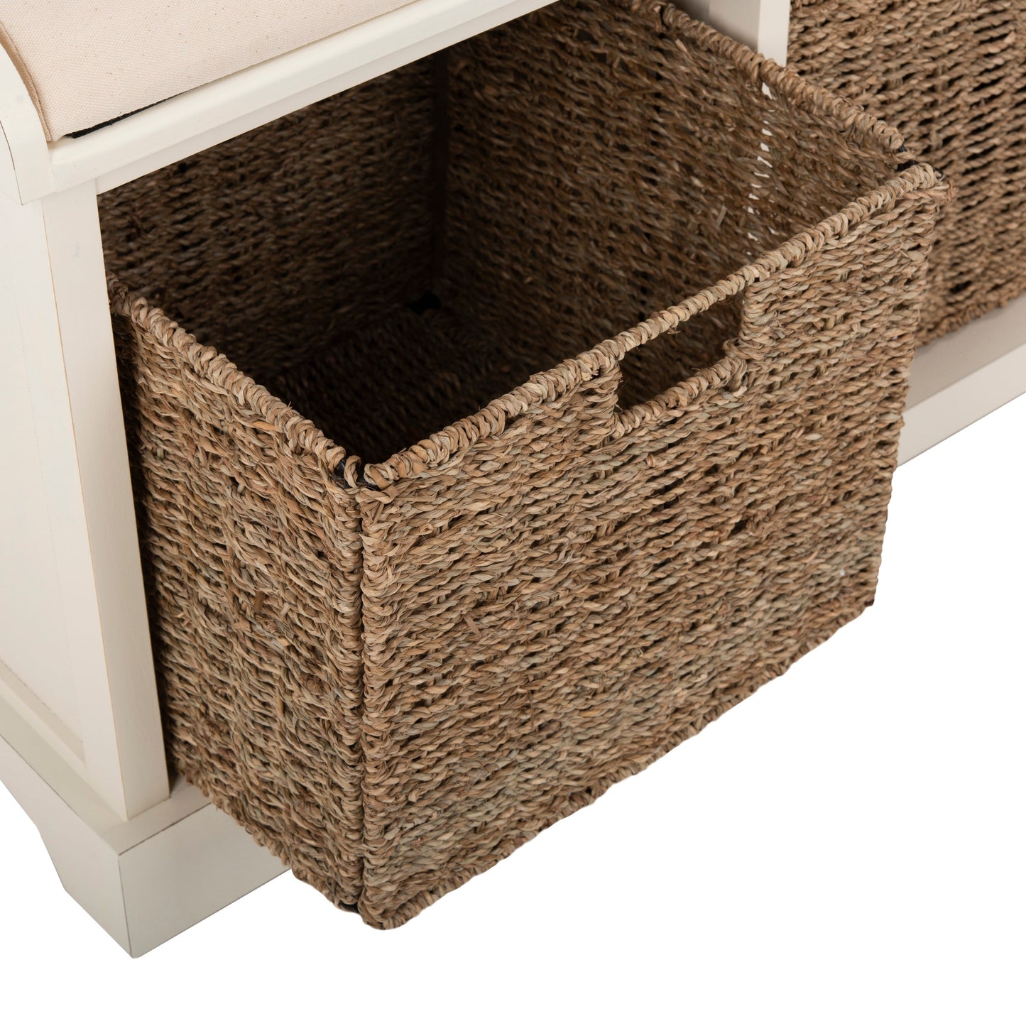 Banc de rangement SAFAVIEH Eola Gris/Blanc - 47 x 16,1 x 19,9 cm - 47 cm L x 16 cm P x 20 cm H