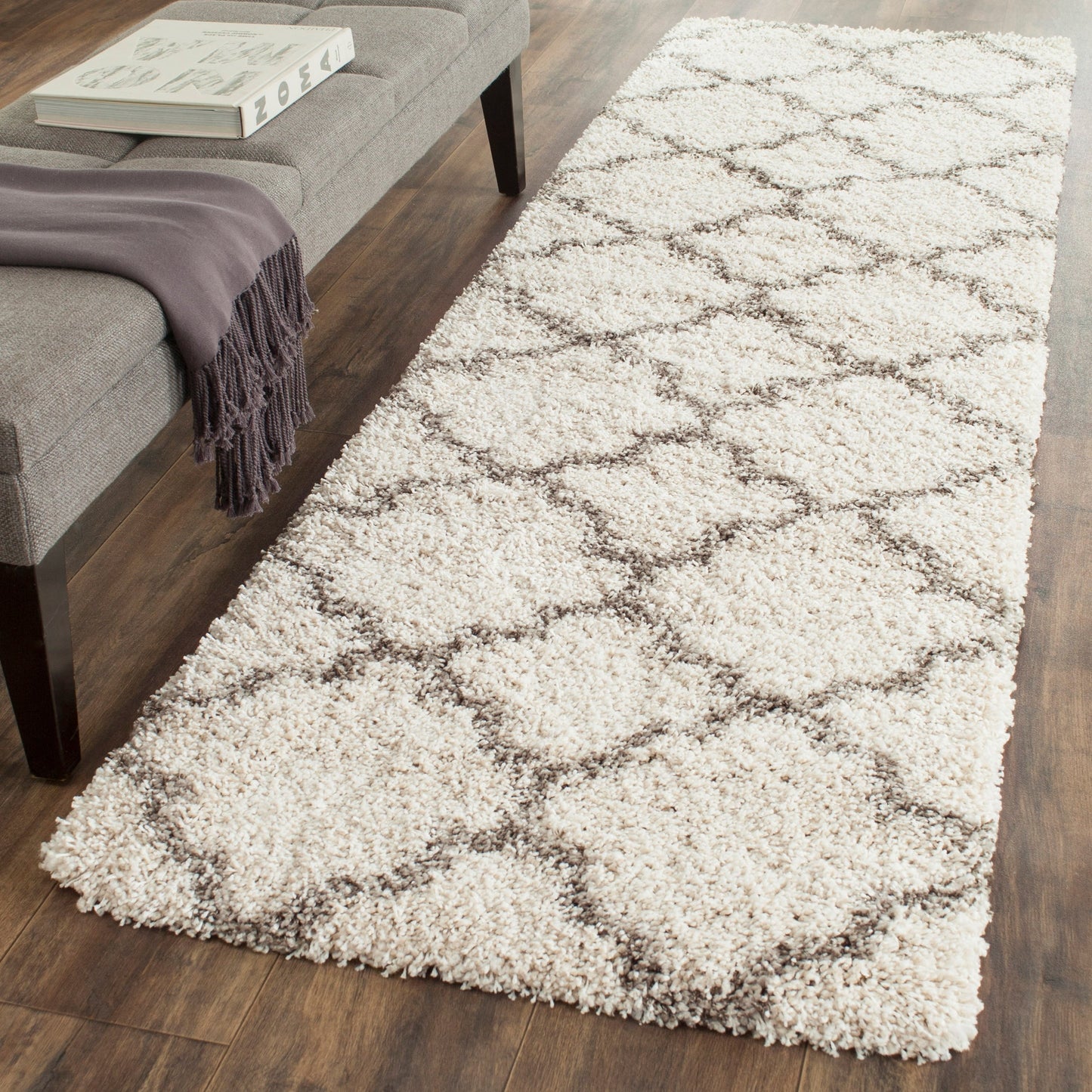 Tapis SAFAVIEH Hudson Shag Jeryl Glam Trellis de 5 cm d'épaisseur