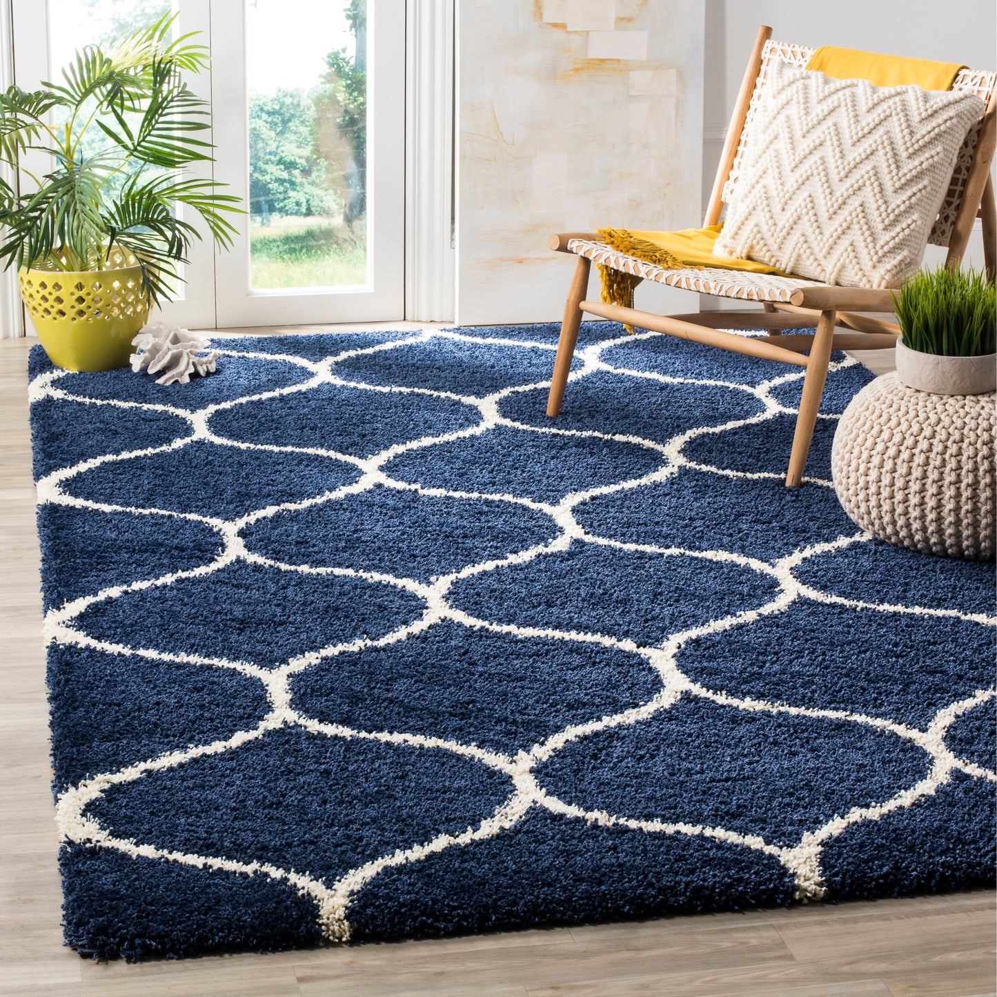 Tapis SAFAVIEH Hudson Shag Pushpa Trellis de 5 cm d'épaisseur