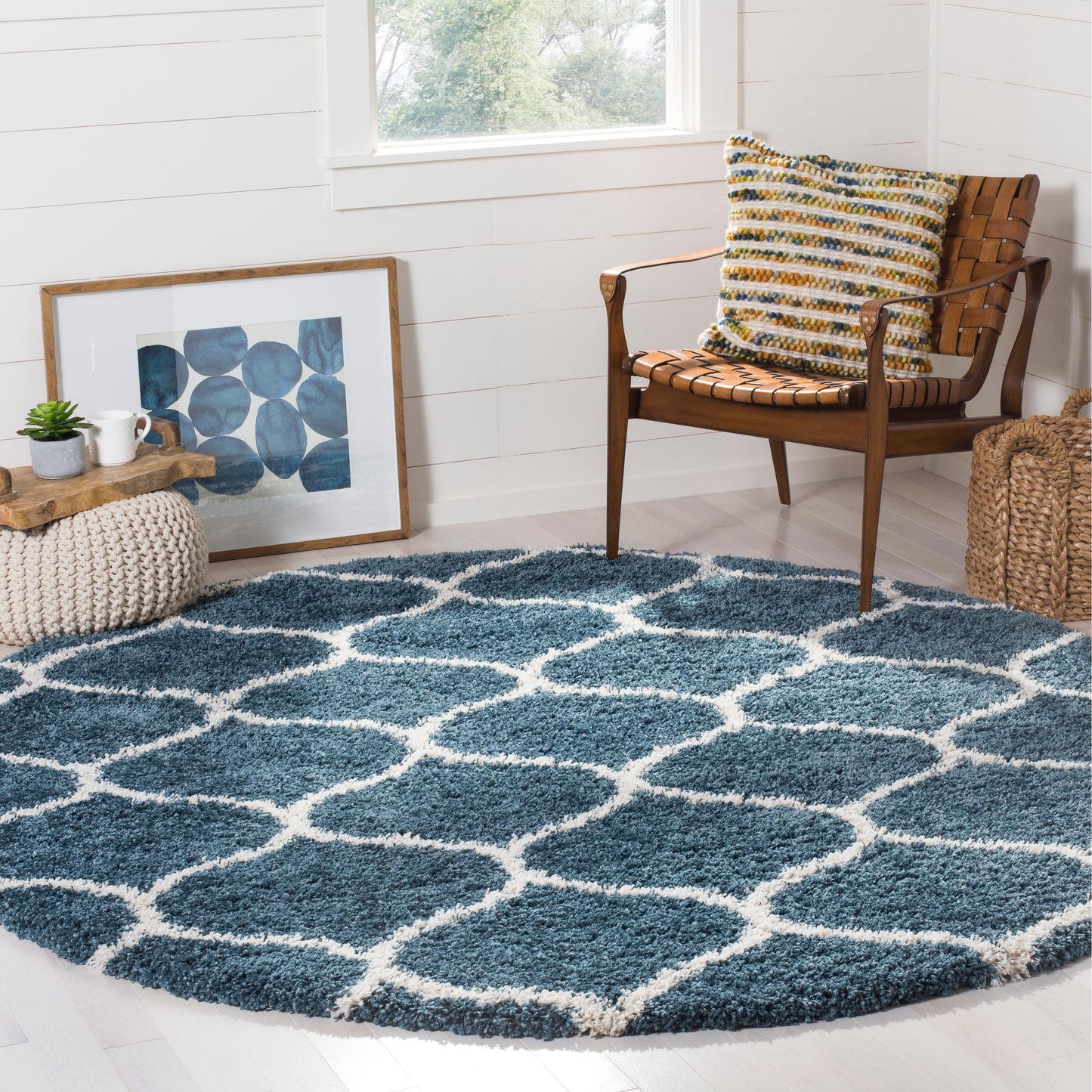 Tapis SAFAVIEH Hudson Shag Pushpa Trellis de 5 cm d'épaisseur