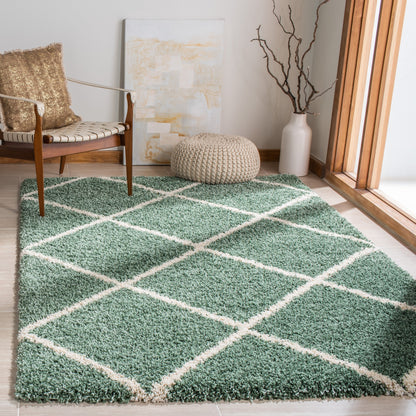 Tapis SAFAVIEH Hudson Shag Raili Diamond Trellis de 5 cm d'épaisseur