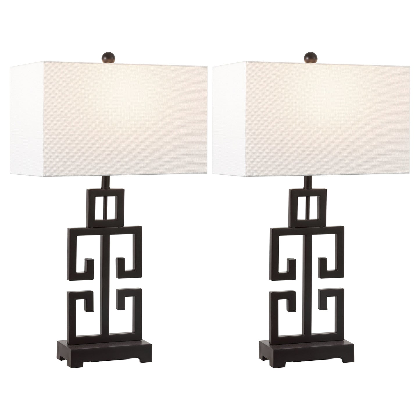 Lampe de table Chantelle de SAFAVIEH Lighting, style grec, finition or antique, 74 cm (lot de 2) - 41 cm (L) x 23 cm (P) x 74 cm (H)