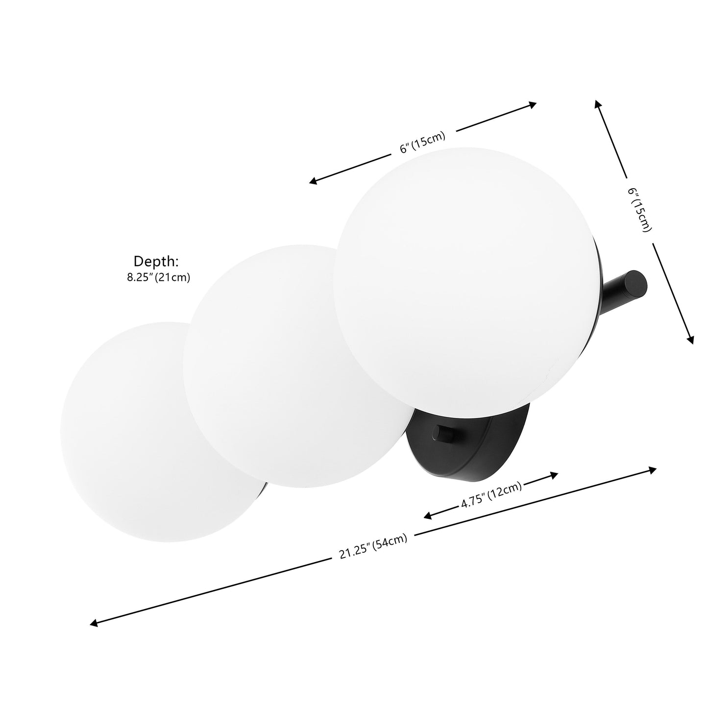 Applique murale traditionnelle Lambrini 21 de SAFAVIEH Lighting (3 ampoules) - 6 po L x 8 po P x 21 po H