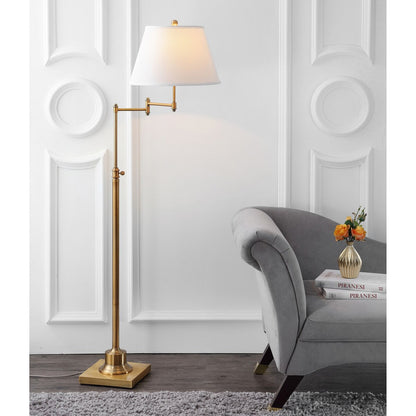 Lampadaire pivotant SAFAVIEH Lighting Tracee 60 pouces, couleur or - 40,6 x 40,6 x 138,4-173,7 cm - 40,6 x 40,6 x 175,3 cm (L x P x H)