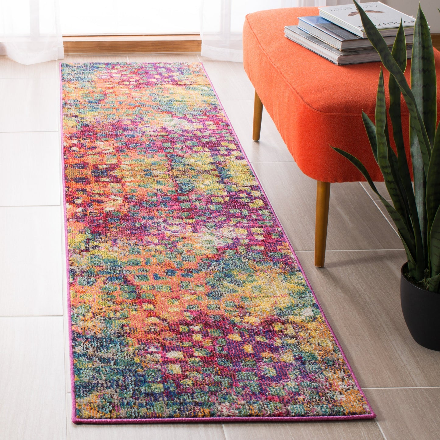 Tapis SAFAVIEH Madison Cherie moderne abstrait aquarelle