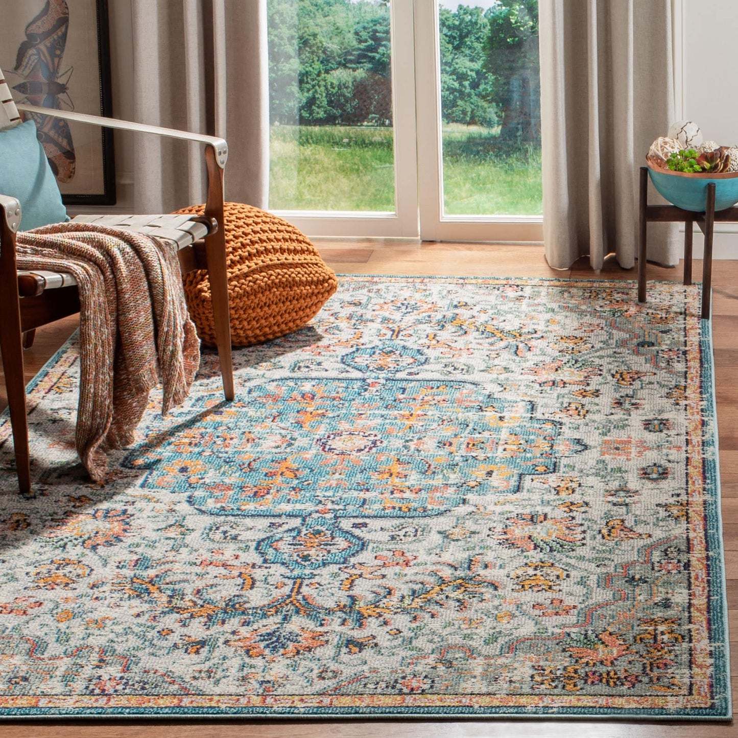 Tapis SAFAVIEH Madison Libusa Boho à médaillon vieilli