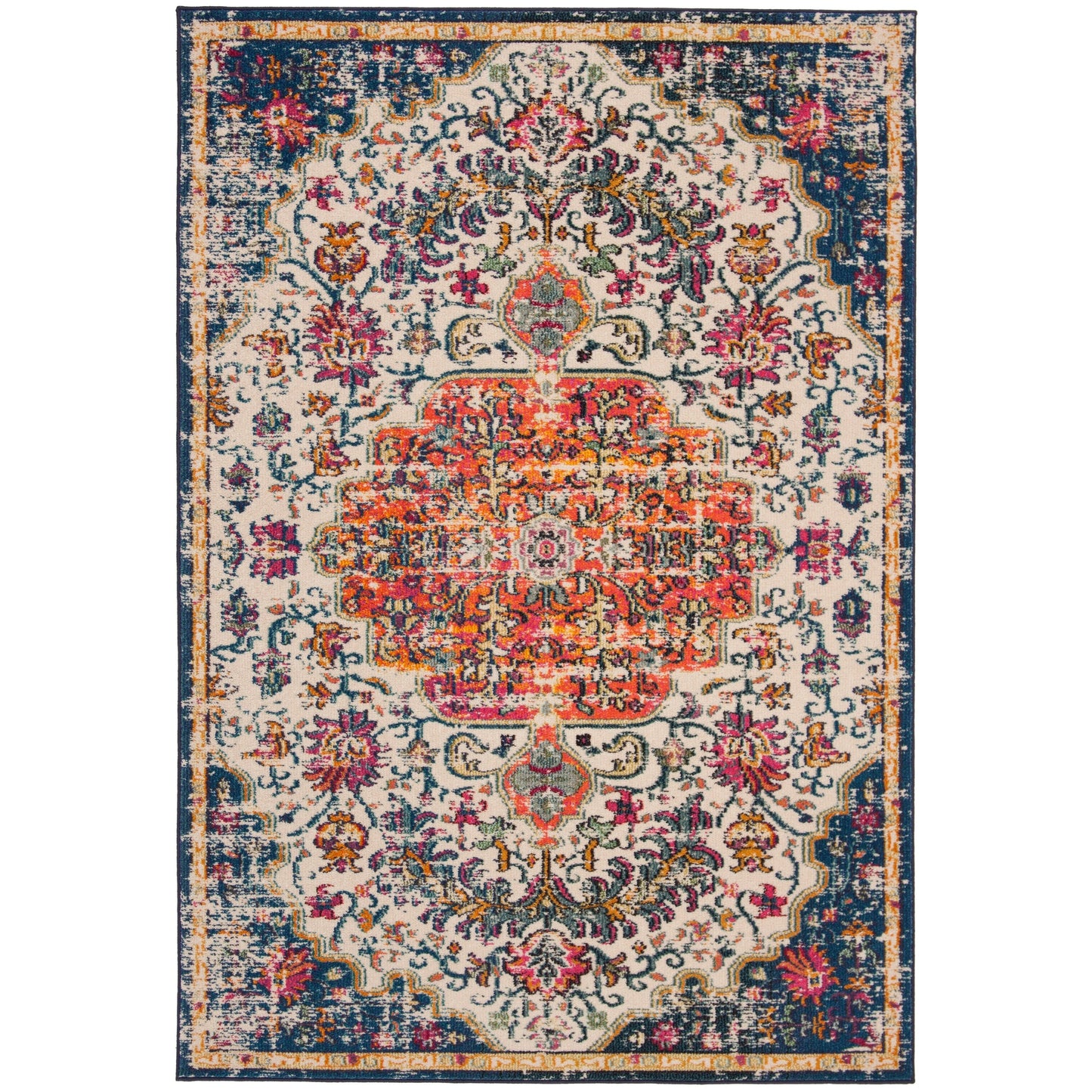 Tapis SAFAVIEH Madison Libusa Boho à médaillon vieilli