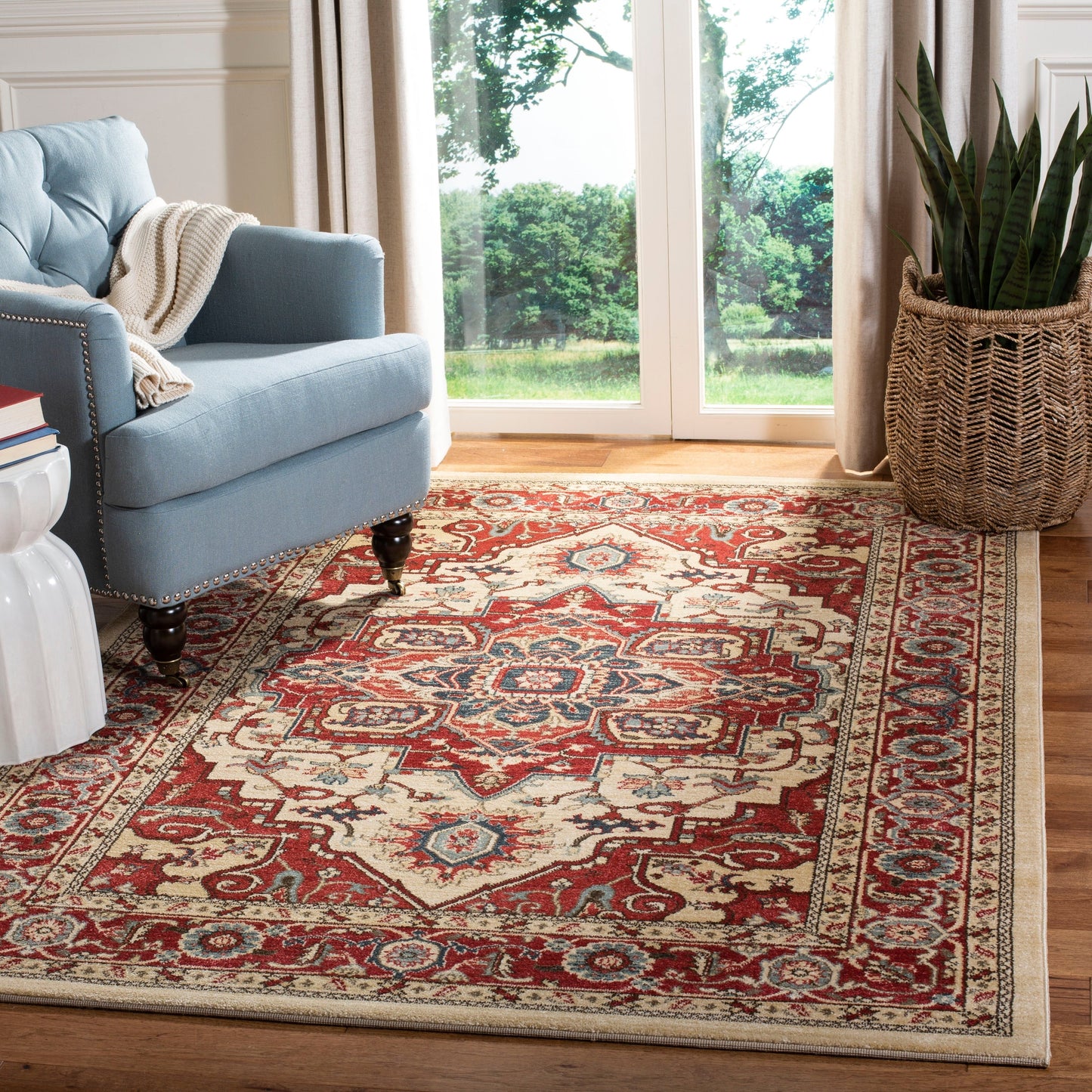 Tapis SAFAVIEH Mahal Beverley Traditionnel Grandeur Rouge/Naturel