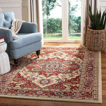 Tapis SAFAVIEH Mahal Beverley Traditionnel Grandeur Rouge/Naturel