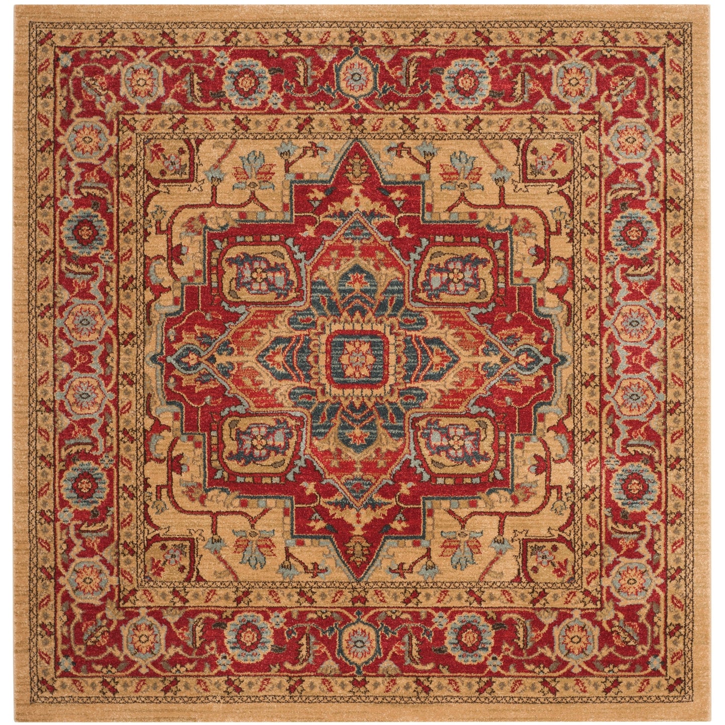 Tapis SAFAVIEH Mahal Beverley Traditionnel Grandeur Rouge/Naturel