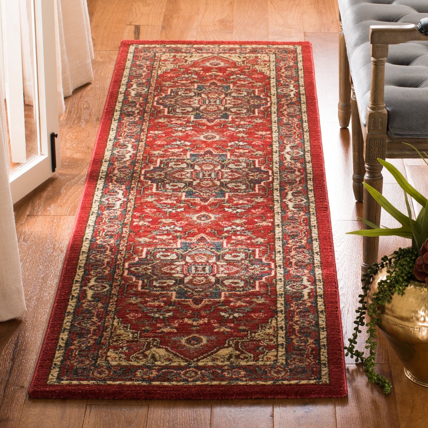 Tapis SAFAVIEH Mahal Beverley Traditionnel Grandeur Rouge/Naturel