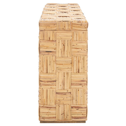 Console en rotin Mindel SAFAVIEH - 51 cm (L) x 14 cm (P) x 32 cm (H)