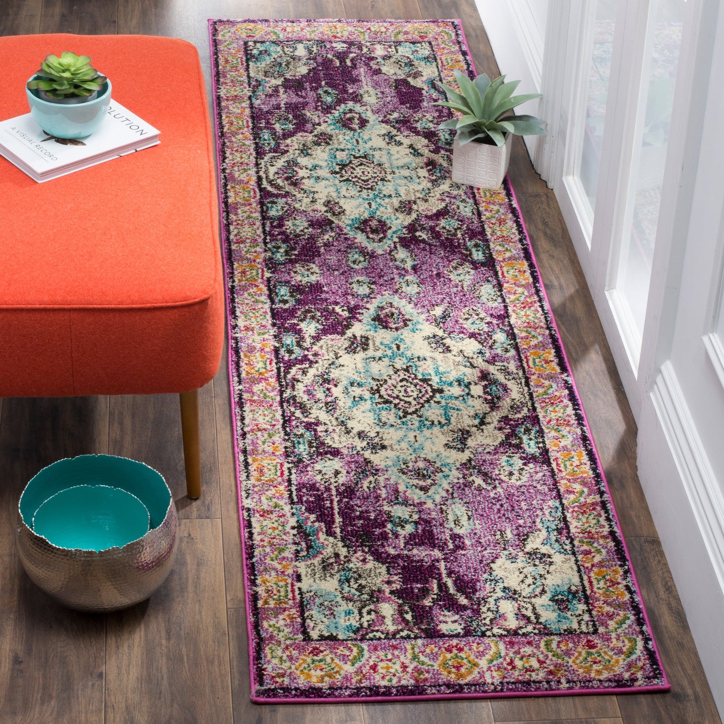 Tapis SAFAVIEH Monaco Océane Boho à médaillon vieilli