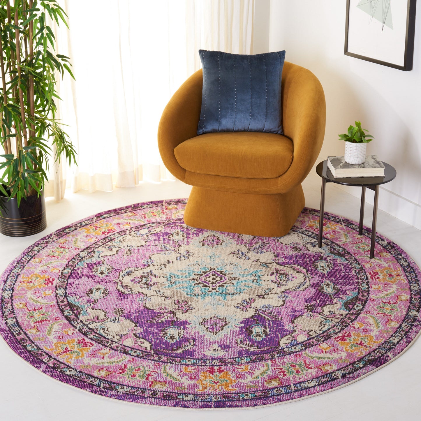 Tapis SAFAVIEH Monaco Océane Boho à médaillon vieilli