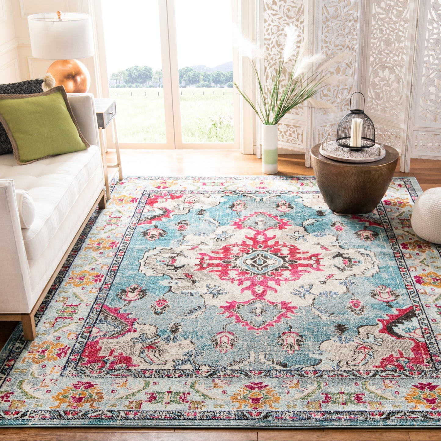 Tapis SAFAVIEH Monaco Océane Boho à médaillon vieilli