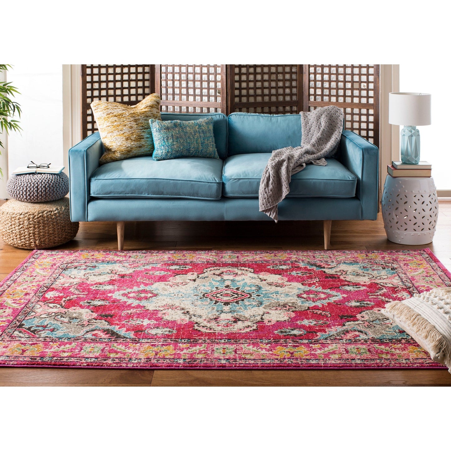 Tapis SAFAVIEH Monaco Océane Boho à médaillon vieilli